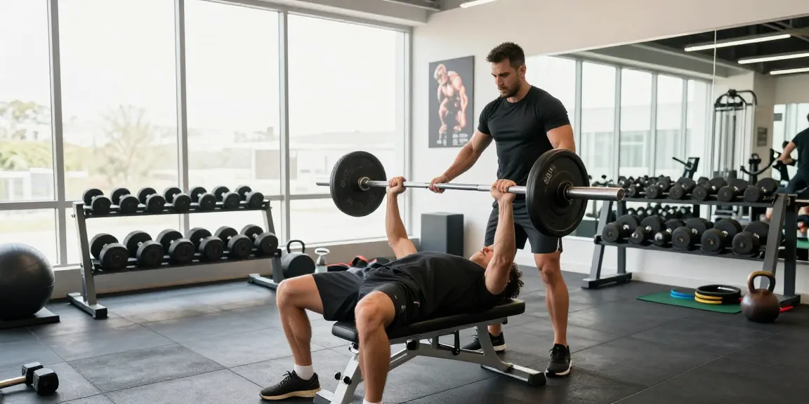 Deus Medical Produkte in einem modernen Fitnessstudio während einer Krafttraining-Session.