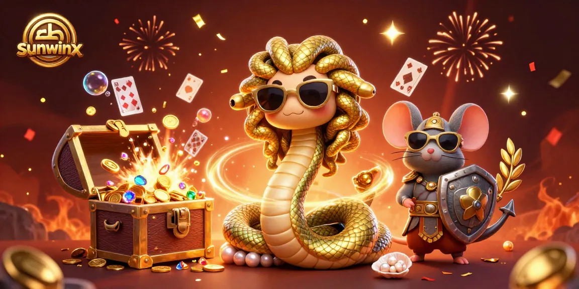 Experience thrilling play at sunwinx with fun characters in an exciting casino scene.
